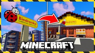 Zbudowałem BIEDRONKĘ w MINECRAFT w ogromnym mieście [upl. by Bradski135]