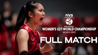 TUN🇹🇳 vs THA🇹🇭  Full Match  Womens U21 World Championship  Aguascalientes [upl. by Yrelav464]