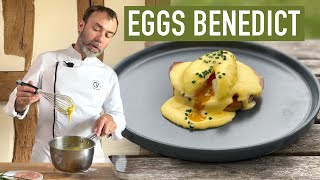 Perfect breakfast EGGS BENEDICT I How to make poached eggs with hollandaise sauce [upl. by Der724]