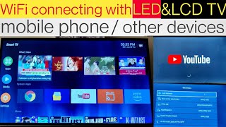 how to connect wifi with ledlcd tv  led network settings [upl. by Ahseim]