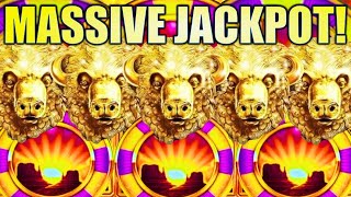 ★MASSIVE JACKPOT★ OVER 100 SPINS 🤯 BUFFALO GOLD WHEELS OF REWARD Slot Machine ARISTOCRAT [upl. by Wynne]