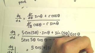 Slopes of Tangent Lines in Polar Form Ex 3 [upl. by Lauraine]