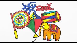 POHELA BOISHAKH পহেলা বৈশাখ DRAWING l HOW TO DRAW NOBOBORSHO GREETINGS CARD [upl. by Fiske]