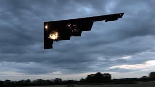 B2 stealth bombers divert to UK while on mission in Europe 🥷 [upl. by Eidson]