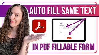 How to Auto Fill Same Text in PDF Form  Adobe Acrobat Pro Tutorial [upl. by Nevur]