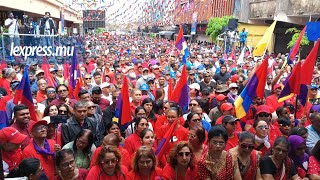 La foule répond à lappel de lAlliance du Changement à Curepipe [upl. by Eelorac]