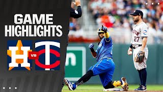 Astros vs Twins Game Highlights 7524  MLB Highlights [upl. by Dinesh]