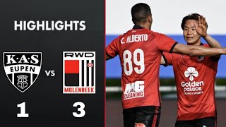 RWD Molenbeek vs KAS Eupen 31 Highlights  RWDM  Eupen  Jupiler Pro League 2024 D1A [upl. by Karalynn]