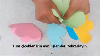 Kağıt Çiçek Yapımı  Origami Sanatı [upl. by Eivets]