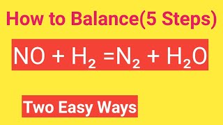 NO  H2 N2  H2O Balanced EquationNitric oxide plus HydrogenNitrogen plus Water Balanced Equ [upl. by Dalli]