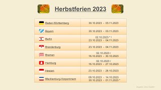 Herbstferien 2023 [upl. by Aelsel]