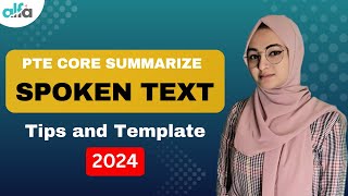 PTE Core Summarize Spoken Text  2024 Tips and Template  100 Tried amp Tested  Alfa PTE [upl. by Ysteb768]