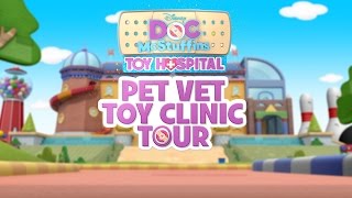 Pet Vet Toy Clinic  Toy Hospital Tour  Doc McStuffins  Disney Junior [upl. by Milewski]