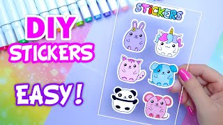 How to Make Stickers DIY Stickers  Handmade Stickers  Homemade Stickers [upl. by Mckay485]