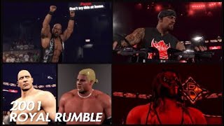 THE 2001 ROYAL RUMBLE MATCH  WWE 2K22 BUT WHO WINS [upl. by Zullo]