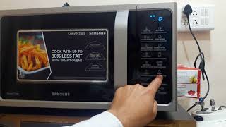 How to use Samsung 28 L Convection Microwave Oven full demo model MC28H5025VS TL Silver [upl. by Dauf851]