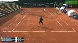 Tomás Barrios vs Bernabé Zapata Miralles  2018 Biella Challenger 1R HIGHLIGHTS [upl. by Kahl279]