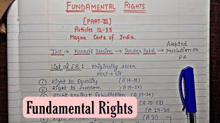 Fundamental Rights Part3  Handwritten Notes  Lec12  Indian Polity  An Aspirant [upl. by Nniuq]