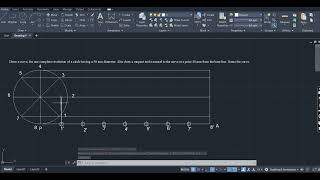 CONSTRUCTION OF CYCLOID BY CAD ENGINEERING DRAWINGAUTOCAD [upl. by Imik]