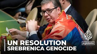 UN Srebrenica resolution July 11 designated genocide remembrance day [upl. by Ennaitsirk]