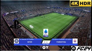 EA Sports Fc24  Inter Milan VS Fiorentina Lega Serie A Full Match  Ps4 Pro GamePlay [upl. by Yelrehs]