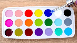 How to Create 16 New Colors from 3 Primary Colors  Satisfying Color Mixing [upl. by Okimuk]