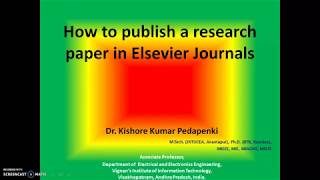 How to publish a research paper in Elsevier Journals [upl. by Eibba]