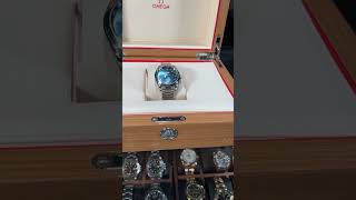 Omega Aqua Terra Blue Diamond Dial Ladies Watch 22010342053001 Review  SwissWatchExpo [upl. by Rdnaskela]