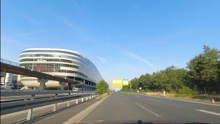 Driving in Germany 🇩🇪 from Darmstadt to Frankfurt and Airport Frankfurt airport travel [upl. by Aztilem]