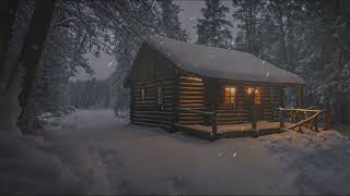 Winter Sounds for Sleeping Relaxing Blizzard and Howling Winds in Forest House Soothing Snowstorm [upl. by Aivatco]