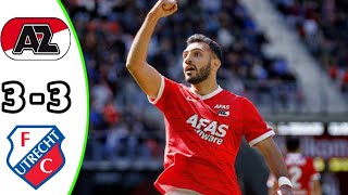 AZ Alkmaar vs FC Utrecht 33 Highlights  Eredivisie 2024 Efootball Game Play [upl. by Anipsed]