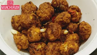 egg manchurian dry in telugukids best egg snacks receipe [upl. by Menken460]