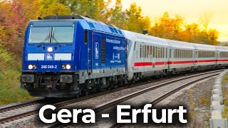 Diesel InterCity 2150  Führerstandsmitfahrt Gera  Erfurt  BR 246  Mitte Deutschland Verbindung [upl. by Burleigh]