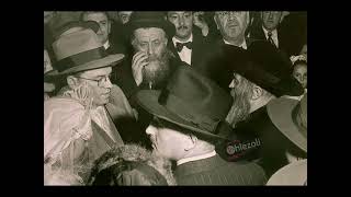 Rare Video of Satmar Rebbe Rav Yoel Teitelbaum at a Chupah  1947 [upl. by Ellesij831]