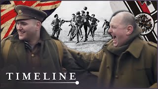 The Frontline Football Match Between Britain And Germany  WW1 Christmas Truce [upl. by Cowey]