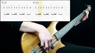 Iron Maiden  The Trooper Bass Cover Play Along Tabs In Video [upl. by Ottilie712]