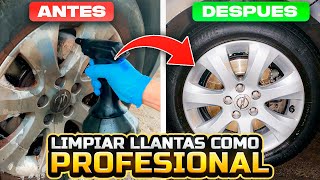 Cómo limpiar las llantas de manera profesional con NERTA WHEEL SHINE SUPER  PARTE 1 [upl. by Chancelor]