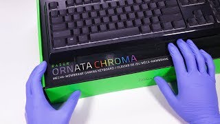 Razer Ornata Chroma keyboard Unboxing  ASMR [upl. by Garett117]