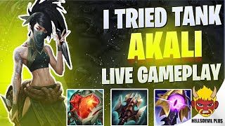 I Tried Tank Akali For The First Time  Wild Rift HellsDevil Plus Gameplay [upl. by Retsevlis528]