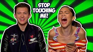 Tom Holland amp Zendaya Making Each Other Laugh So Hard SpiderMan Far From Home [upl. by Aicekan]