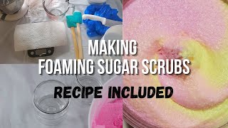 Making Foaming Sugar ScrubsRecipe Included [upl. by Riocard]