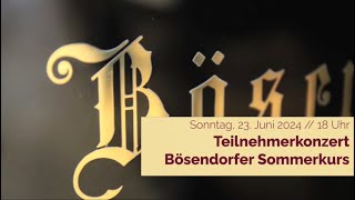 TeilnehmerKonzert des quotBösendorfer Sommerkursquot • Kulturforum Hiddingsel eV [upl. by Odarbil]