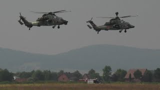 Eurocopter Tiger Flugvorführung am Tag der Bundeswehr 2023 in Bückeburg [upl. by Annaet106]