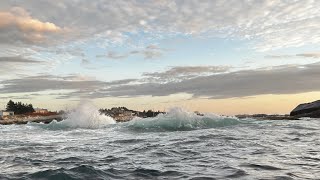 Sunset Paddle in Waves near Peggy’s Cove Nova Scotia [upl. by Ardnusal]