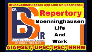 Boenninghausen Life And Work  Repertory Homoeopathy  DrBhavesh Sir Classes  Part1 [upl. by Vilma]