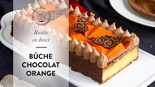 Recette Bûche de Noël  la Bûche Chocolat Orange [upl. by Tatum23]