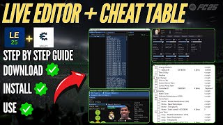 How to Install and Use Live Editor and Cheat Table  Step by Step Guide  EA Sports FC 25 [upl. by Barron234]