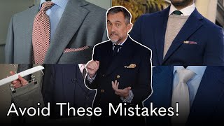 21 Mistakes Men Make Wearing Suits [upl. by Stets287]