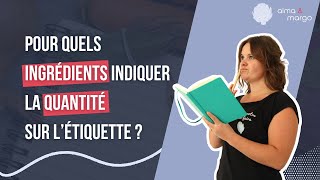 QUANTITES SUR LES ETIQUETTES ALIMENTAIRES  Les règles pour rédiger la liste des ingrédients [upl. by Hollie602]