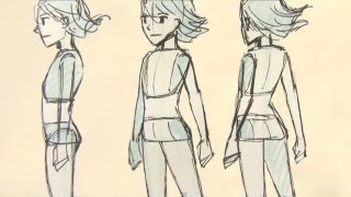 How to Draw Manga Female Body Proportions Different Views [upl. by Ayotan976]